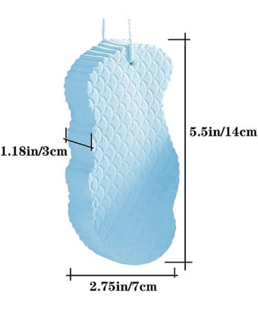 LOLYBO Exfoliating Bath Sponge Set - 3D Shower Brush for Soft and Smooth Skin - Dead Skin Remover for Body - Pack of 4 - Buy Online on GoSupps.com