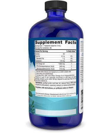 Nordic Naturals Arctic Cod Liver Oil Orange - 16 fl oz (437 ml) | Omega-3 & Vitamins - Buy Online on GoSupps.com