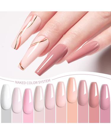 Gel Nail Polishes 6 Colors Nude Pink Gel Polish Set Soak off UV/LED Gel Nail Polish Long Lasting Gel Varnish Manicure Gift For Woman Nudepink - Buy Online on GoSupps.com