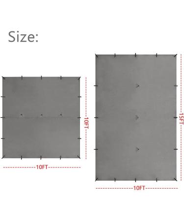 EL FUEGO 10X10FT Waterproof Camping Tarp Hammock Rain Fly Tent - Lightweight and Backpacking Approved Multifunctional Sunshade for Camping, Hiking, and Survival Gear - Gray - Buy Online on GoSupps.com