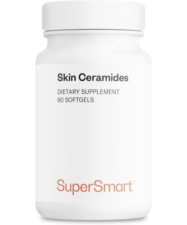 SuperSmart Skin Ceramides -Patented- with Wheat Ceramides LipoWheat Phytoceramides Supplement - Skin Hydration & Protection - 60 Softgels