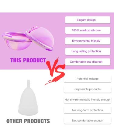 Fenyw Periodic Disc - Reusable Medical Silicone Menstrual Disc | Soft Tampon Alternative (S+L) Style 3 - International Shipping - Buy Online on GoSupps.com