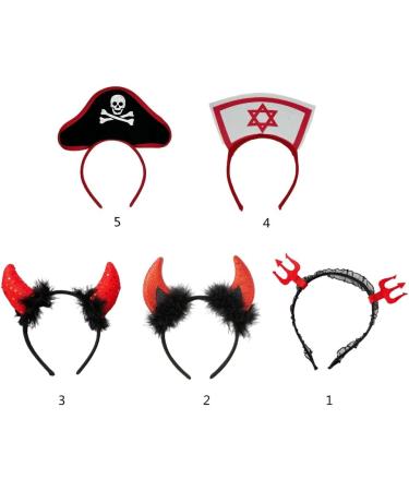 hgnxa Ox Horn Halloween Headband for Womens Girls Daily Wearing Halloween Party Fancy Dress Cosplay Hair Accessories Nurse Hat Headband - Buy Online on GoSupps.com