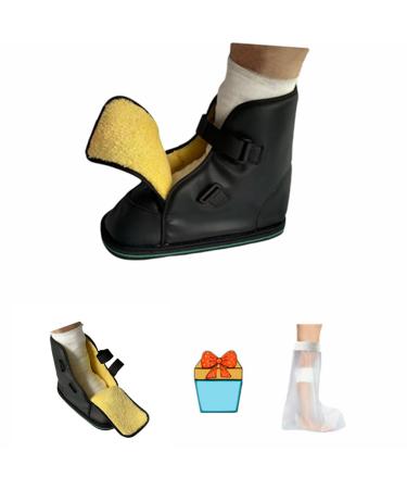 Post-op Shoe Medical Boot Adjustable Walking Shoe with Magic Sticks Recovery Shoe for Post-surgery Broken Foot or Toe Unisex Easy to Wear Plush lining for Winter (XL) Winter X-Large