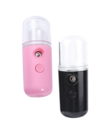 Baluue 6 Pcs Spray Hydrating Apparatus Handheld Sprayer Facial Mister Steamer for Face Bottle Black Plastic 10.5x3.5cmx3pcs