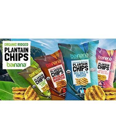 Barnana Organic Plantain Chips Variety Pack - 5oz, 4 Pack - Salty & Crunchy Snack Cooked in Coconut Oil - Buy Online on GoSupps.com