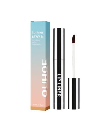 Removable lip liner waterproof upholstery lip contour pencil long-lasting removable lip liner that does not remove the lip make-up (light brown)