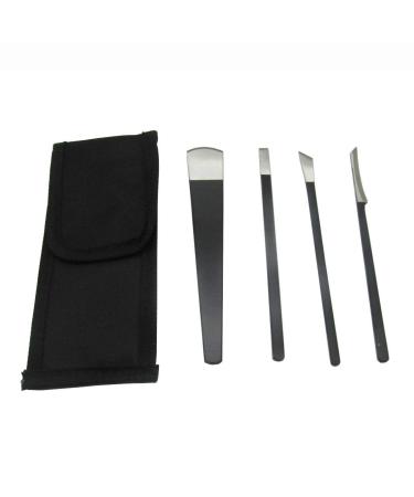 Professional Pedicure Knife Set - 4pcs Ingrown Toe Nail Correction Nippers & Clippers with Storage Bag - Buy Online on GoSupps.com