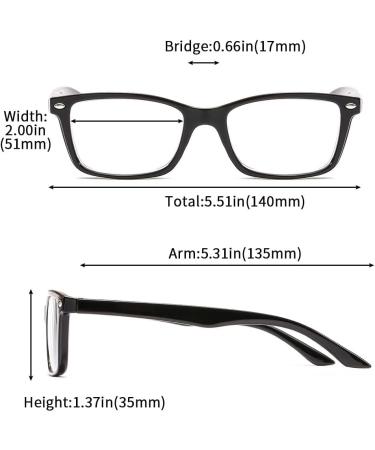 Buy Suertree Blue Light Glasses - 3PC Computer & Reading Glasses for Men & Women | 3.0x Diopter | Anti-Blue Light Filter - Buy Online on GoSupps.com