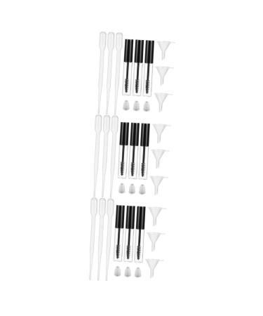 Healeved 27 Pcs Mascara Tube Eyelash Cream Tube Eyelashes Tube Pipettes Dropper Eyelash Tube Plastic Black 1 g (Pack of 1) Blackx3pcs