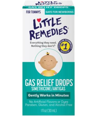 Little Remedies Gas Relief Drops, Natural Berry Flavor, Safe for Newborns - 1 fl oz (Pack of 5) - Buy Online on GoSupps.com