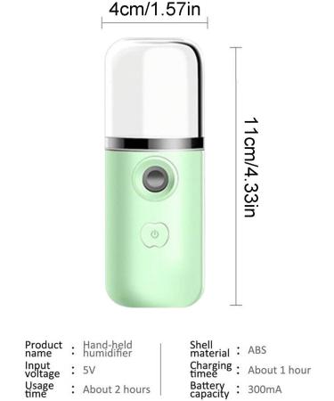 Nano Mister for Lash Extensions Portable Nano Ionic Mist Sprayer Hydrating USB Rechargeable for Eyelash Extensions Face Face Hydrating Riastvy Green - Buy Online on GoSupps.com