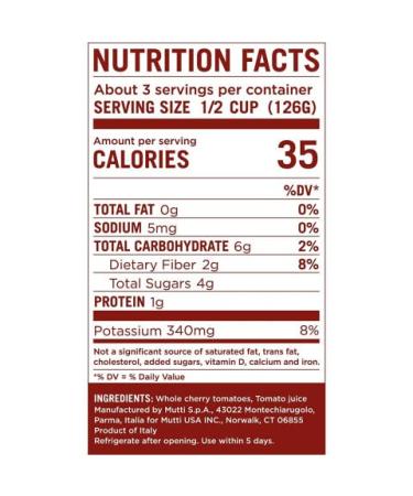 Mutti Cherry Tomatoes Ciliegini 14 oz | 6 Pack | Italy's #1 Brand | Vegan, Gluten Free, No Additives - Buy Online on GoSupps.com