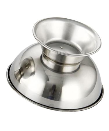 Frcolor shaving cups household cm men's cup soap accessories men mug silver for reusable mixing tool with foot mixing tool hairdresser equipment holder portable bowls