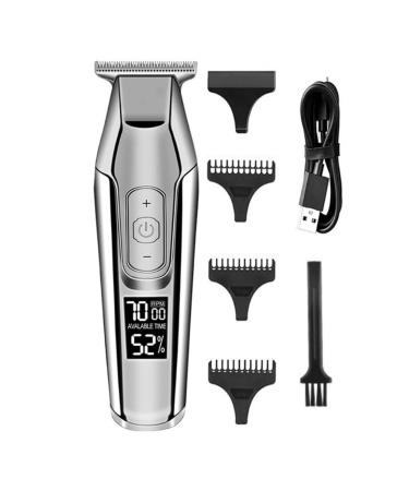 Pro Hair Clipper Professional Hair Clipper Adjustable Speed LED LCD Digital Carving USB Rechargeable Men Beard Trimmer Hairstyle Pusher One Color