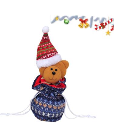 KOMBIUDA 1pc Christmas Candy Portable Storage Ornament Hanging Bag Little Knitted Bear Adorable Kids Bags - Buy Online on GoSupps.com