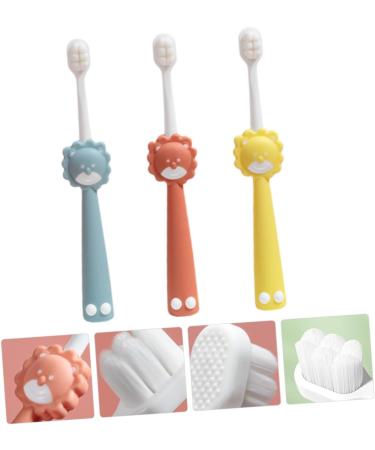 Plafope 3-Piece Children's Toothbrush Set | Travel Soft Grip Deep Cleaning for Toddlers | Extra Soft for Sensitive Gums - Buy Online on GoSupps.com