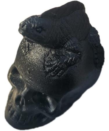 Stone Natural Black Obsidian Lizard Head Skull Figurine Hand Carved Quartz Animal Statue Crystal Stone Home Decoration Craft Balance Gemstone Decoration ERTEYIN - Buy Online on GoSupps.com