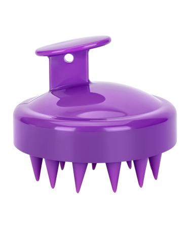 SetSail Hair Scalp Massager Shampoo Brush, Soft Silicone Hair Scalp Scrubber with Ergonomic Handle, Dry and Wet Hair Scalp Brush for Hair Growth, Dandruff Removal, Relax, Blood Circulation, Purple Purple(kit1)