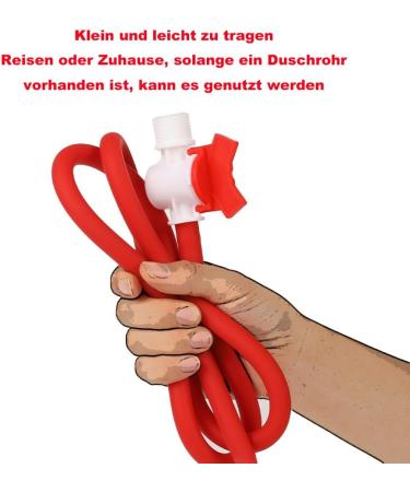 GTBXFU Portable Enema Anal Shower - Intimate Silicone Hose for Men & Women | 200cm Red Colon Rinsing Solution - Buy Online on GoSupps.com