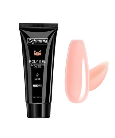 Lofuanna poly gel 15ml poly nail gel nail extension gel soac off uv led fast -building acrylic gel for nails acrylic nail thickening builder gel (naked) nude nude - Buy Online on GoSupps.com