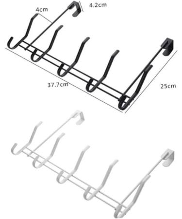 PRETYZOOM 1pc Hook Coat Hangers Door Hanger Over The Door Coat Hanger Grocery Organizer Side Rack On The Door - Buy Online on GoSupps.com