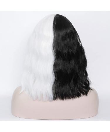 Cruella Wig for Ladies - Short Bob Curls Cosplay Costume Party Wig | Natural Cruella Devil Costume 047J - Buy Online on GoSupps.com