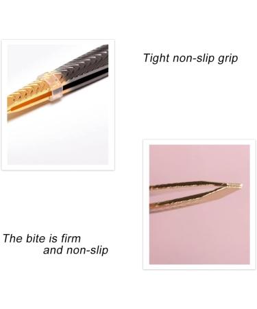 Slanted Stainless Steel Eyebrow Tweezers - Anti-Skid Sharp Tweezers for Facial Hair - Buy Online on GoSupps.com