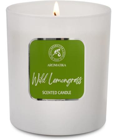 Aroma Candle Lemongrass - Vegan Soy Wax Aromatherapy Candle with Essential Oils - 45 Hour Burn Time - Perfect Candle Gift - Buy Online on GoSupps.com