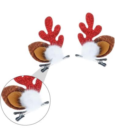 minkissy 4 Pairs Christmas antler hair barrettes for girls hair accessories for hair accessory for girls reindeer cosplay costume antlers headdress reindeer cosplay clip Xmas Hair Clip - Buy Online on GoSupps.com