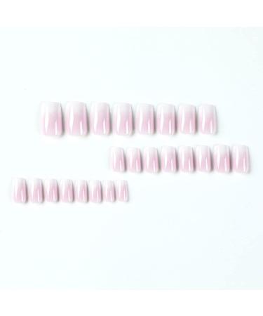 GORS French Ombre Square Press-On Nails | 24pc Set with Jelly Glue | Reusable Acrylic False Nails - Buy Online on GoSupps.com