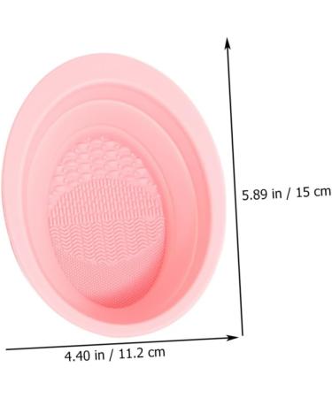 Beavorty makeup brush scrub pad makeup brush cleaning mat silicone brush cleaning pad makeup cleaner foldable cleaner bow makeup brush cleaning bowl Silica gel cosmetic scrub board - Buy Online on GoSupps.com