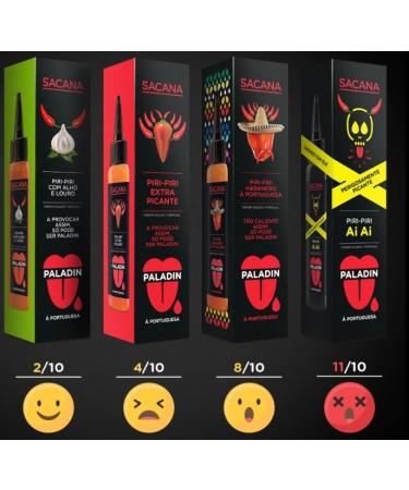 Paladin 4 Pack Hot Sauce | 1 Extra Strong 75ml | 1 Sacana AI AI 75 ml | 1 Habanero 75 ml | 1 Garlic and Bay 75 ml - Buy Online on GoSupps.com