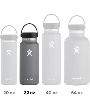 Hydro Flask Wide Mouth 32 Oz Bottle with Flex Cap - Black - Buy Online on GoSupps.com