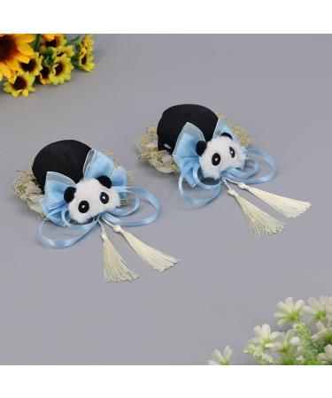 Limtula Womens Bows Hair Clip Cute Plush Panda Decorations Bowknot Hairpin Cosplays Lolitas Hair Accessory for Party Show Red - Buy Online on GoSupps.com