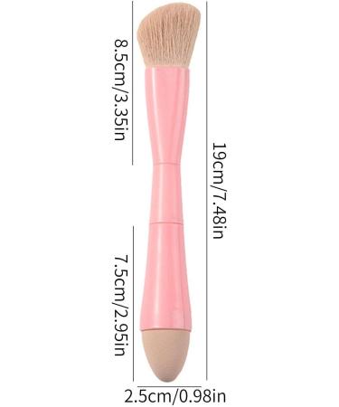 Double Ended Makeup Brush 4 in 1 Retractable Travel Cosmetic Brush Precision Makeup Sponge for Powder Eyeshadow Portable Cosmetics Tools for Daily Life Pink - Buy Online on GoSupps.com