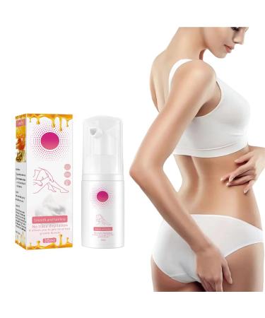 DYJAGYO Mousse d pilation la Cire d Abeille Mousse Douce d pilation la Cire d Abeille D pilatoire Naturelle Bras Jambes Bikini Line Visage et Corps pilation Intime 1Pcs