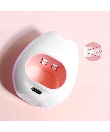Mini White USB UV LED Nail Lamp 16W Portable Rose Shape Nail Dryer for Gel Polish Manicure - Button Model - Buy Online on GoSupps.com