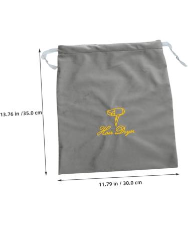 LALADEFIEE 2pcs Drawstring Hair Dryer Bags Blow Dryer Pouch Grey Hair Dryer Bag Drawstring Pouch 35.00X30.00X0.50CM Grey - Buy Online on GoSupps.com
