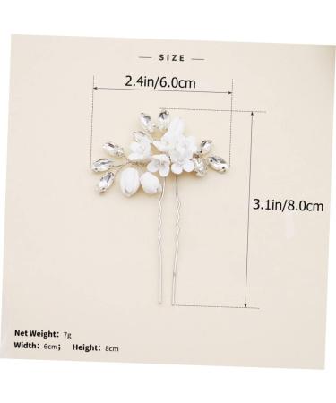 minkissy 1pc Hairpin Bridesmaid Hair Pin Flower Hair Clip Hair Fork Retro Wedding Party Headpiece Bridal Hair Jewelry Wedding Hair Clips Hair Pin for Women Hair Stick Alloy Simple - Buy Online on GoSupps.com