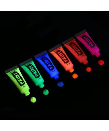 6 PCs UV Glow Neon Face & Body Painting Set - Fluorescent Makeup for Halloween Cosplay & Parties | Ideal for Kids - Buy Online on GoSupps.com