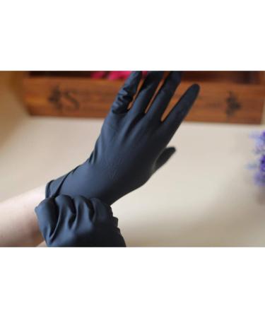 Buy Minkissy 10-Piece Reusable Black Latex Gloves - Ideal for Salon Hair Coloring Food Processing & Household Cleaning - Medium Size - Buy Online on GoSupps.com