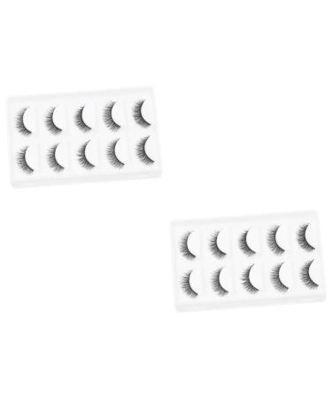 FRCOLOR 10 Pairs Short False Eyelashes Long Eyelashes False Lashes Reusable Manmade Eyelashes Cosmetic Eyelashes False Eyelashes Elf Eyelashes Fluffy 3d Extend Artificial Fiber