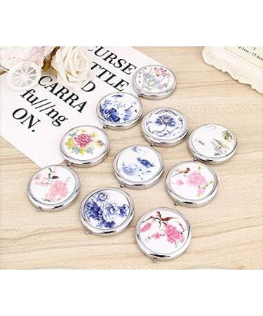Blue and White Porcelain Compact Mirror | Magnifying Makeup Travel Mirror | Unique Gift for Women - Buy Online on GoSupps.com