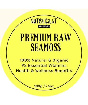 Premium Gold Sea Moss (Raw and Dried) | 100g (3.5oz) per Pack | 100% Organic | Natural Superfood for Health and Wellness - Buy Online on GoSupps.com