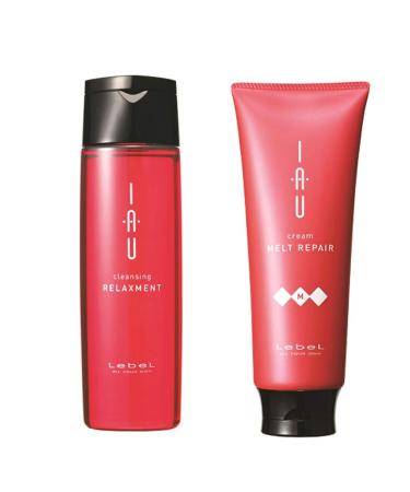Lebel IAU Cleansing Relaxment Hair Shampoo 200ml & Lebel IAU Melt Repair Hair Treatment 200ml Set