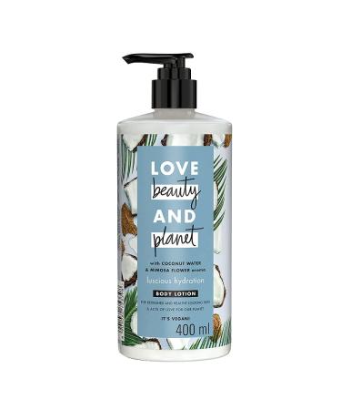 Love Beauty & Planet Coconut Water and Mimosa Flower Aroma Luscious Hydration Body Lotion, 400 ml