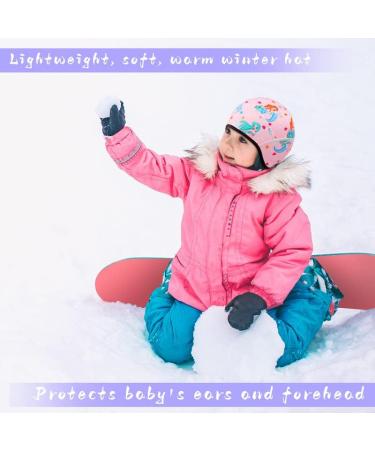 2-in-1 Mermaid Unicorn Kids Skull Cap & Bicycle Helmet Hat - Winter Sweat Hat with Ear Protection for Girls' Outdoor Sports - Buy Online on GoSupps.com