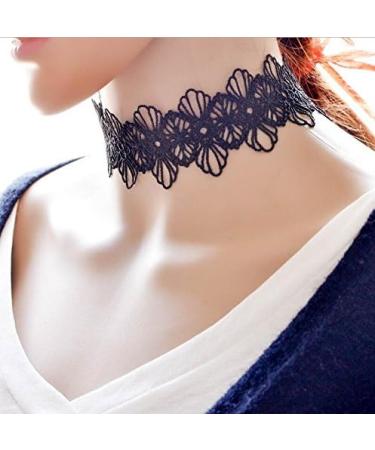 Trasfit 10-Piece Lace Choker Necklace Set for Women and Girls - Classic Velvet Stretch, Punk Gothic Tattoo Lace - 10 Styles #1 - Buy Online on GoSupps.com