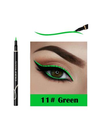 Waterproof Neon Green Cat Eye Liquid Eyeliner - Long-Lasting Makeup Tool - Buy Online on GoSupps.com